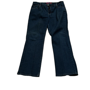 Westport Y2K Women Sz 12P Denim Dark Wash Bootcut Back Pocket Embroidered Jeans